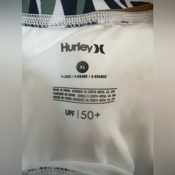 NWT HURLEY UPF 50+ RASH GUARD SIZE XL - Picture 4 of 4